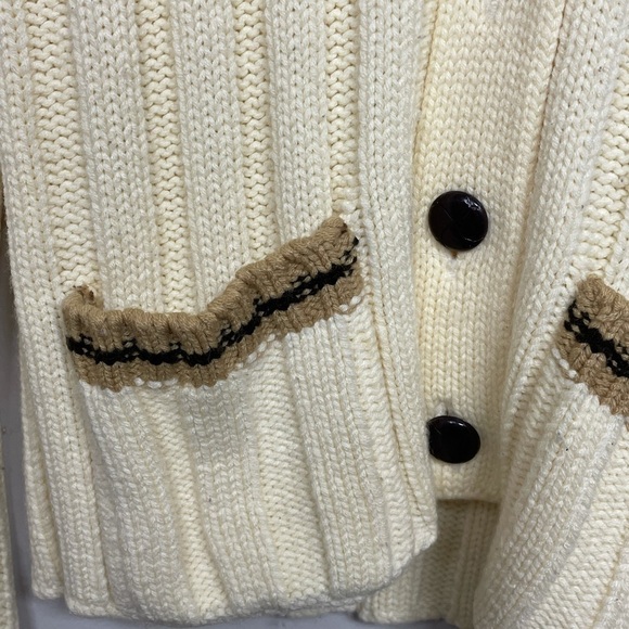 Sears JR Bazaar Vintage Ivory Cardigan Medium - Picture 5 of 6